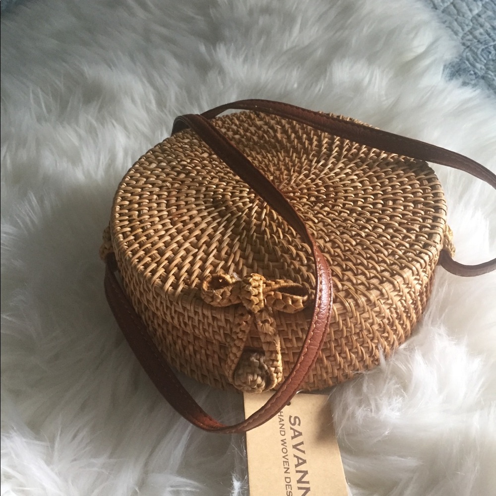 Savanna natural rattan bag